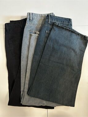 Women’s Classic Straight Jeans - Black, Light Gray, Dark Blue